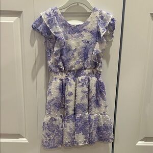 Purple Floral Kids Dress